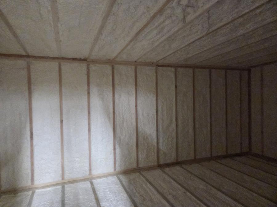 Spray foam filling every bay between the framing members, Hensonville, NY