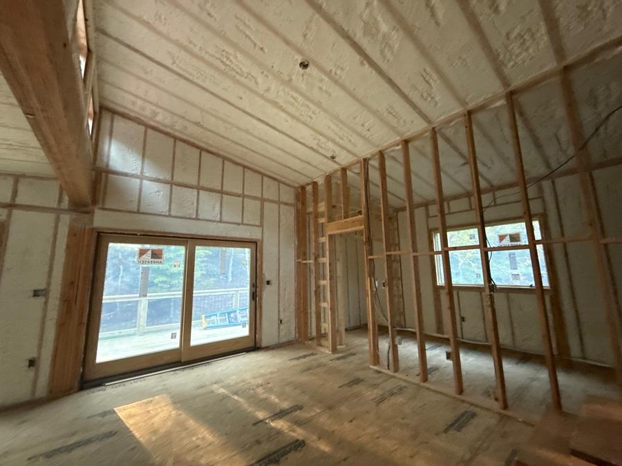 A vaulted room foamed from the floor to the ridge, Saugerties, NY